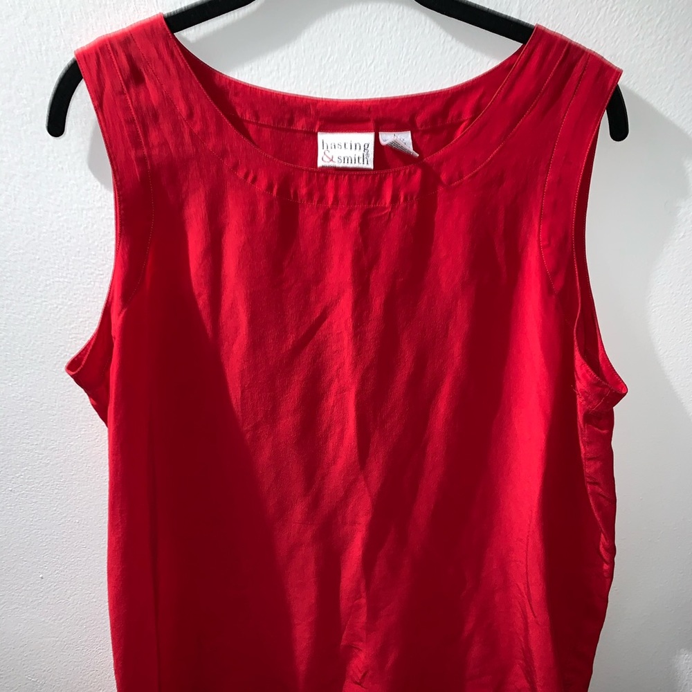 Red Tank Top Blouse